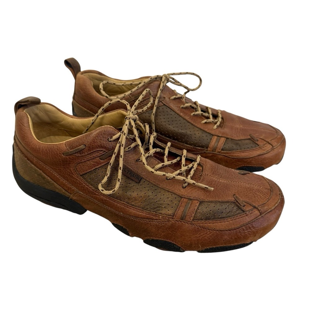 H.S. TRASK Shoes Mens 8.5 M Brown Leather Guide Lace Up Comfort H7002-218 Casual